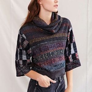 Vintage URBAN RENEWAL Urban Outfitters COSBY PATCH COWL SWEATER TOP S